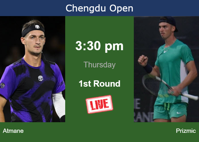 Wednesday Live Streaming Terence Atmane vs Dino Prizmic