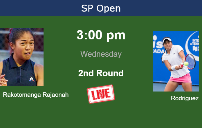 Wednesday Live Streaming Tiantsoa Rakotomanga Rajaonah vs Victoria Rodriguez