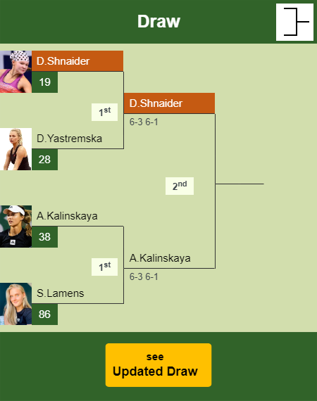 Diana Shnaider Draw info