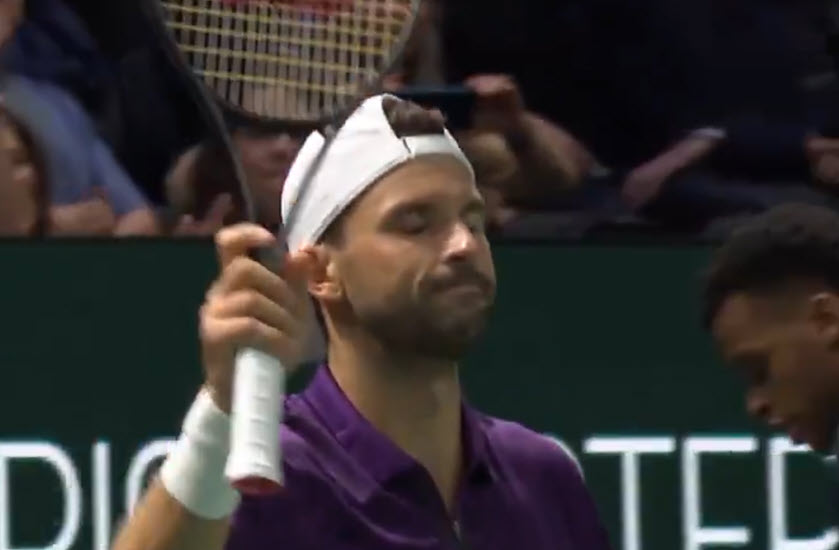 Grigor Dimitrov withdraws from his second-round match against Daniil Medvedev at the 2025 Rolex Paris Masters Dimitrov