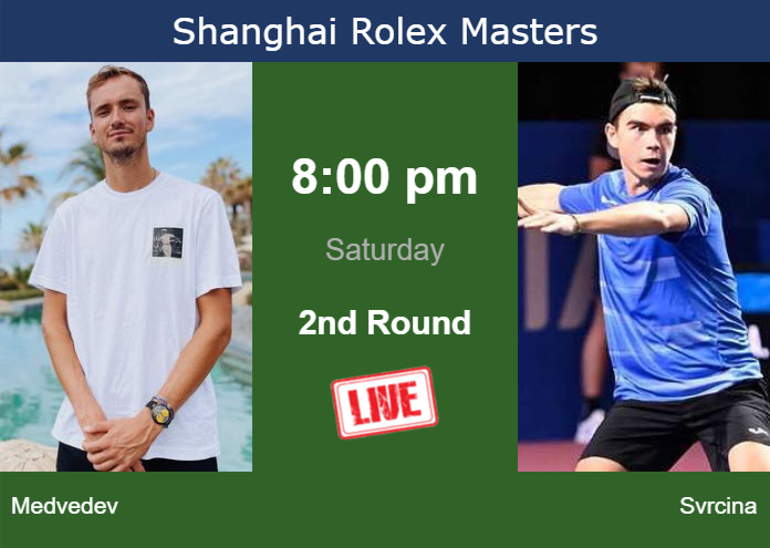 Friday Live Streaming Daniil Medvedev vs Dalibor Svrcina