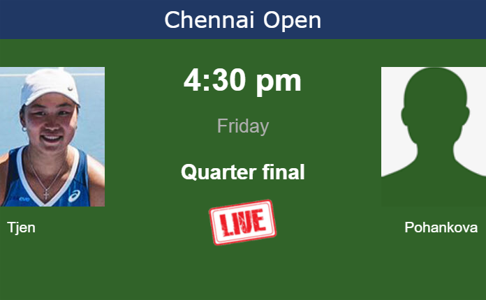 How to watch Tjen vs. Pohankova on live streaming in Chennai on Friday Friday Live Streaming Janice Tjen vs Mia Pohankova