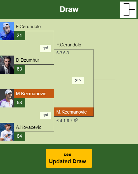 Miomir Kecmanovic Draw info