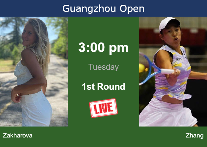Monday Live Streaming Anastasia Zakharova vs Shuai Zhang