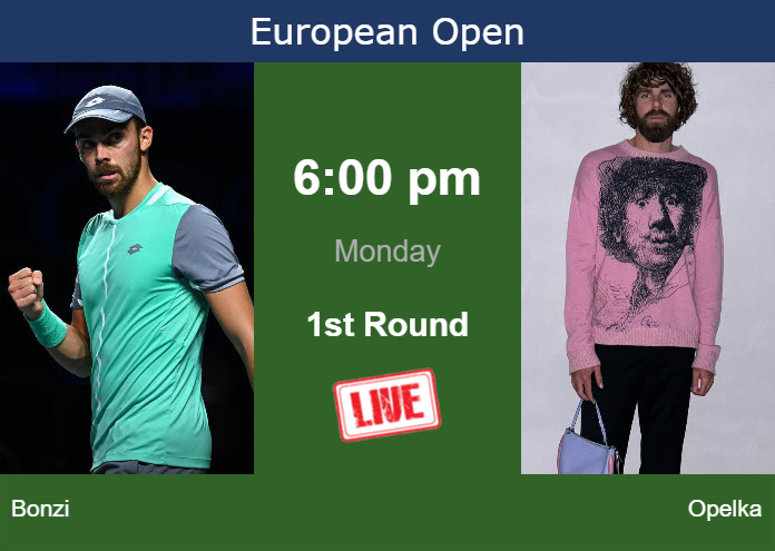 Monday Live Streaming Benjamin Bonzi vs Reilly Opelka
