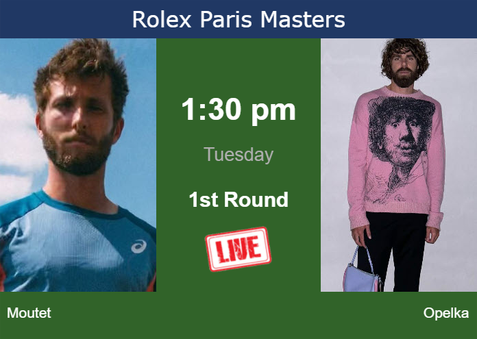 Monday Live Streaming Corentin Moutet vs Reilly Opelka