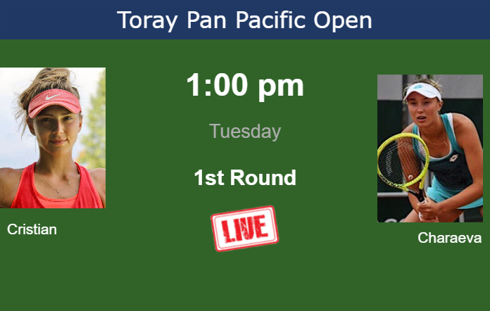 How to watch Cristian vs. Charaeva on live streaming in Tokyo on Tuesday Monday Live Streaming Jaqueline Cristian vs Alina Charaeva