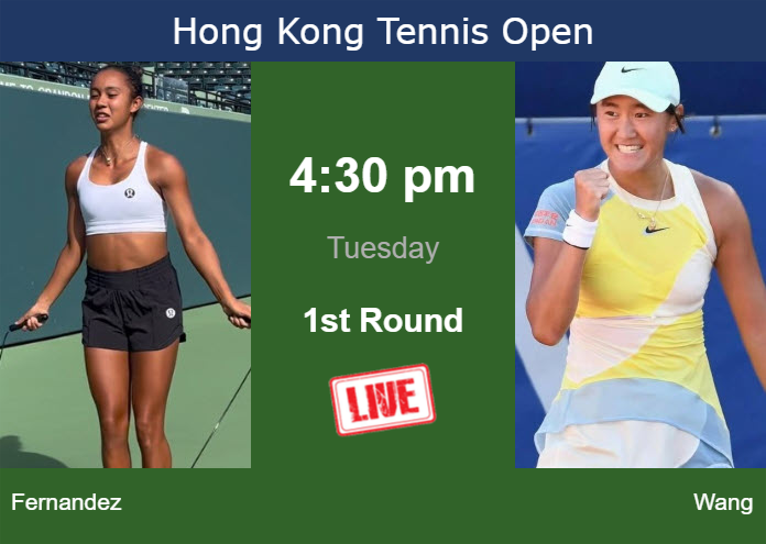 Monday Live Streaming Leylah Annie Fernandez vs Xiyu Wang