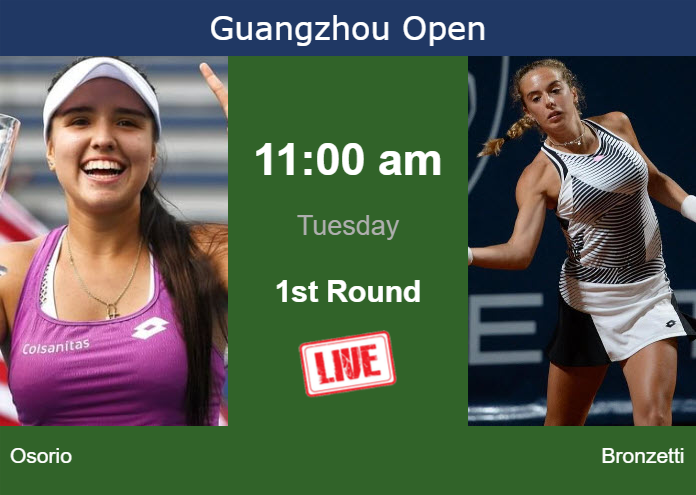 Monday Live Streaming Maria Camila Osorio Serrano vs Lucia Bronzetti