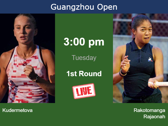 Monday Live Streaming Polina Kudermetova vs Tiantsoa Rakotomanga Rajaonah
