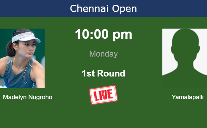 How to watch Madelyn Nugroho vs. Yamalapalli on live streaming in Chennai on Monday Monday Live Streaming Priska Madelyn Nugroho vs Sahaja Yamalapalli