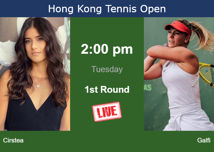 How to watch Cirstea vs. Galfi on live streaming in Hong Kong on Tuesday Monday Live Streaming Sorana Cirstea vs Dalma Galfi