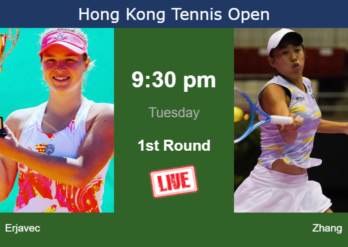 Monday Live Streaming Veronika Erjavec vs Shuai Zhang