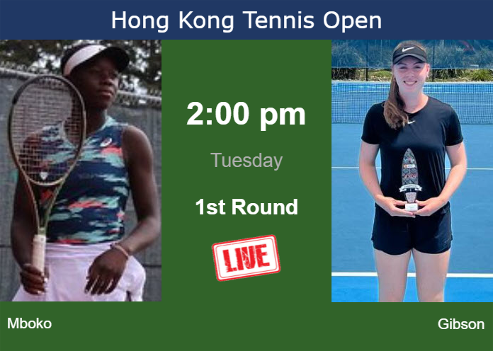 Monday Live Streaming Victoria Mboko vs Talia Gibson