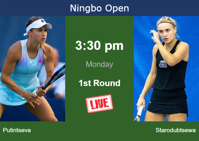 Monday Live Streaming Yulia Putintseva vs Yuliia Starodubtseva