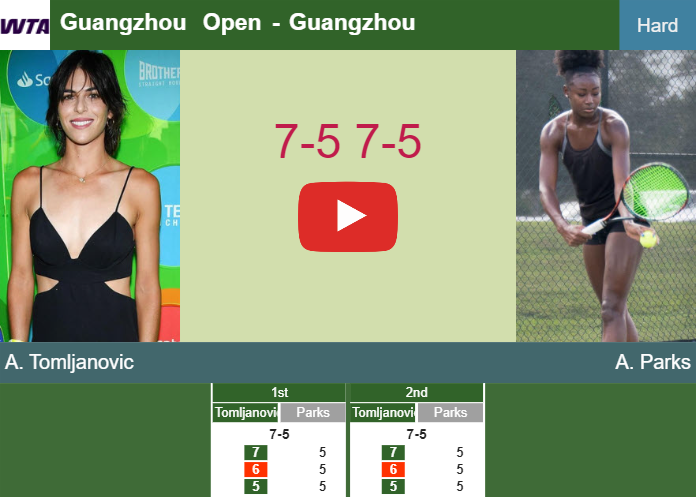 LIVE UPDATES. Ajla Tomljanovic hustles Parks in the 1st round – GUANGZHOU RESULTS Prediction-and-head-to-head-Ajla-Tomljanovic-vs-Alycia-Parks