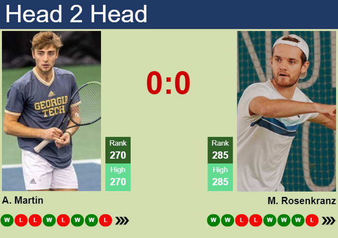 Prediction and head to head Andres Martin vs. Mats Rosenkranz