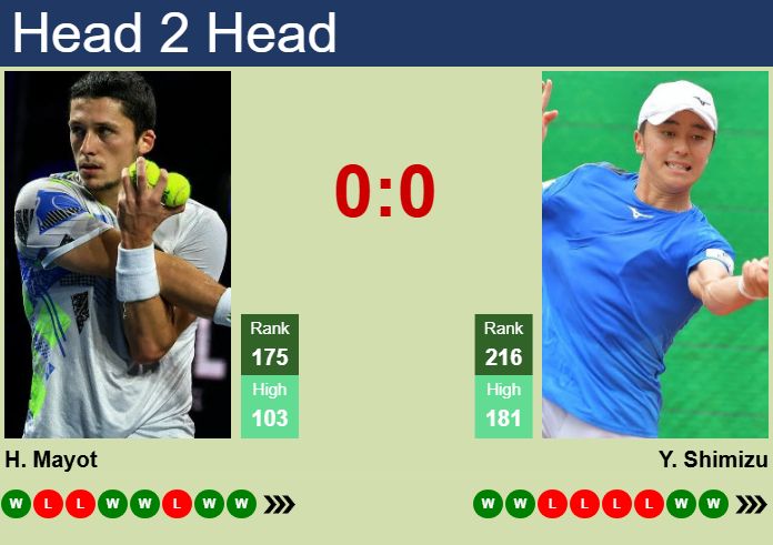 Prediction and head to head Harold Mayot vs. Yuta Shimizu