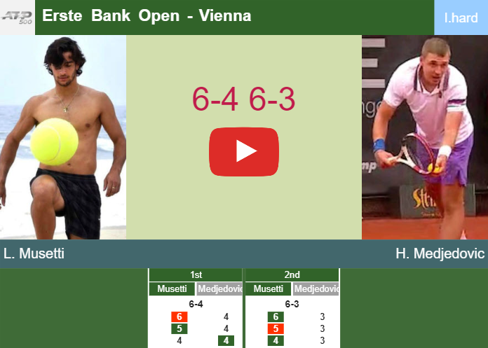 LIVE UPDATES. Lorenzo Musetti wins against Medjedovic in the 1st round at the Erste Bank Open – VIENNA RESULTS Prediction-and-head-to-head-Lorenzo-Musetti-vs-Hamad-Medjedovic