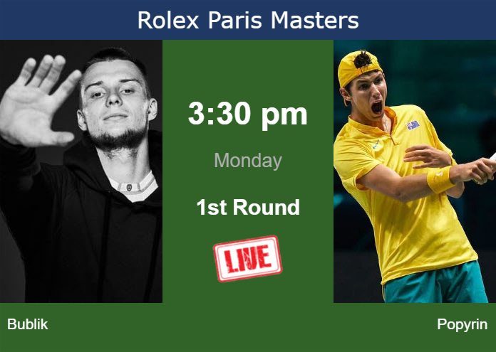 Sunday Live Streaming Alexander Bublik vs Alexei Popyrin