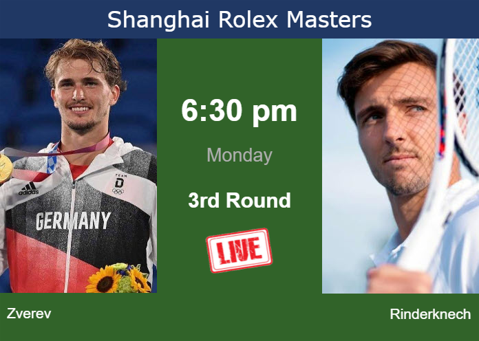 Sunday Live Streaming Alexander Zverev vs Arthur Rinderknech