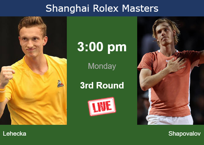 Sunday Live Streaming Jiri Lehecka vs Denis Shapovalov