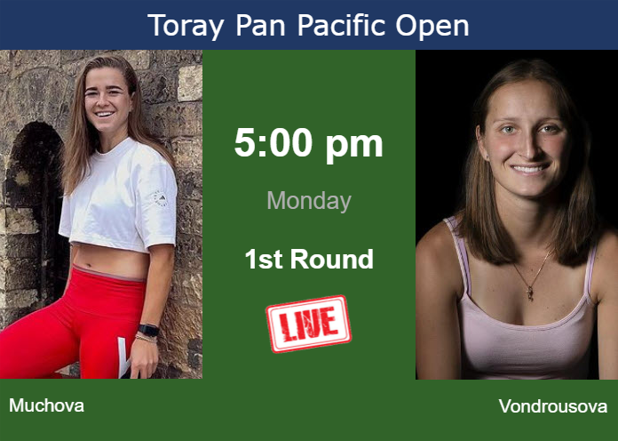 How to watch Muchova vs. Vondrousova on live streaming in Tokyo on Monday Sunday Live Streaming Karolina Muchova vs Marketa Vondrousova