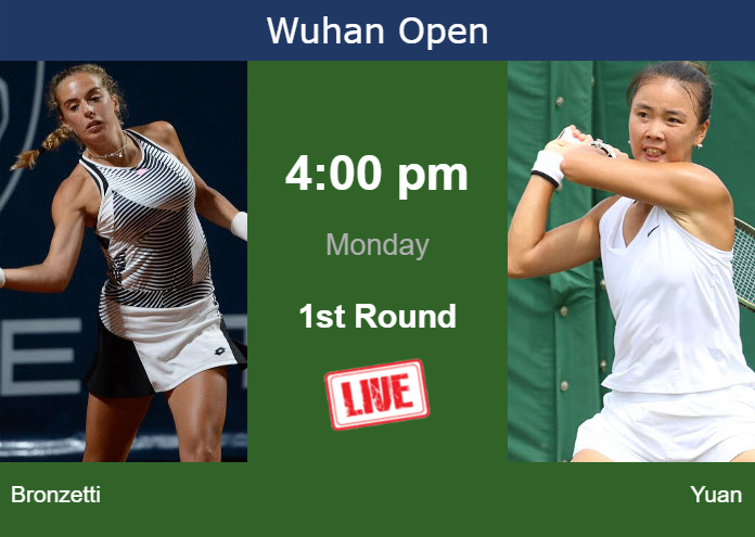 Sunday Live Streaming Lucia Bronzetti vs Yue Yuan