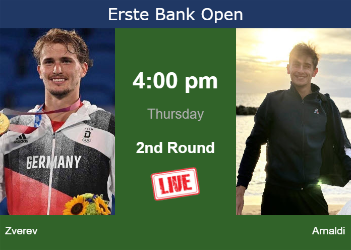 Thursday Live Streaming Alexander Zverev vs Matteo Arnaldi