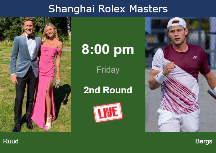 Thursday Live Streaming Casper Ruud vs Zizou Bergs