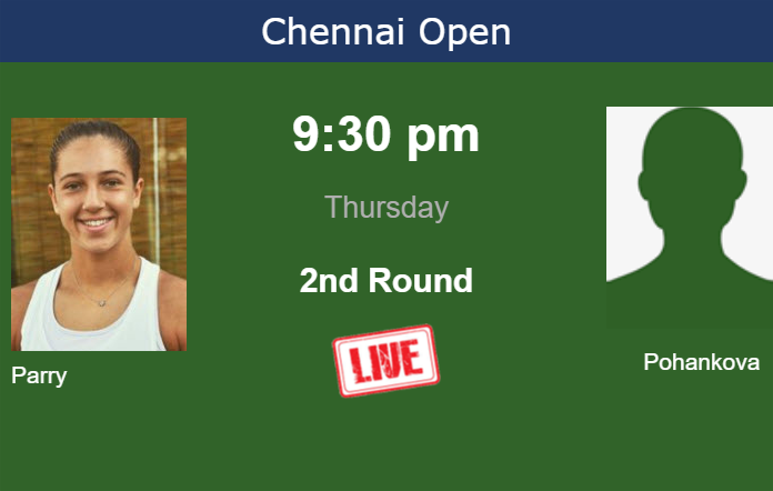 How to watch Parry vs. Pohankova on live streaming in Chennai on Thursday Thursday Live Streaming Diane Parry vs Mia Pohankova