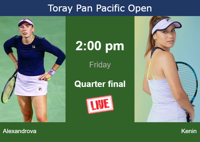 How to watch Alexandrova vs. Kenin on live streaming in Tokyo on Friday Thursday Live Streaming Ekaterina Alexandrova vs Sofia Kenin