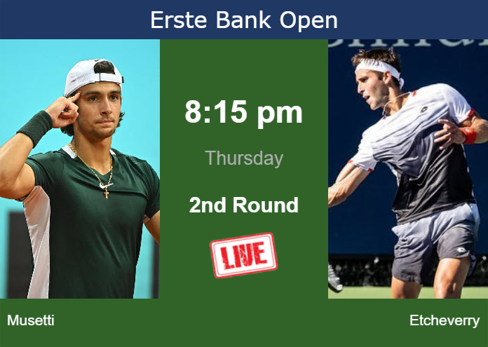 Thursday Live Streaming Lorenzo Musetti vs Tomas Martin Etcheverry