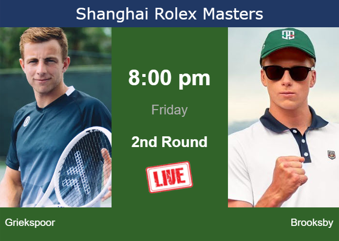 Thursday Live Streaming Tallon Griekspoor Vs Jenson Brooksby Thursday Live Streaming Tallon Griekspoor vs Jenson Brooksby