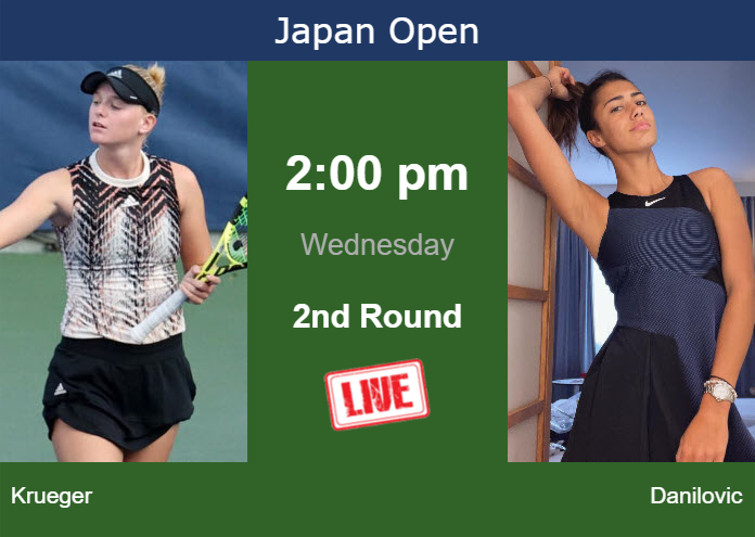 Tuesday Live Streaming Ashlyn Krueger vs Olga Danilovic