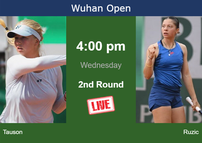 Tuesday Live Streaming Clara Tauson vs Antonia Ruzic