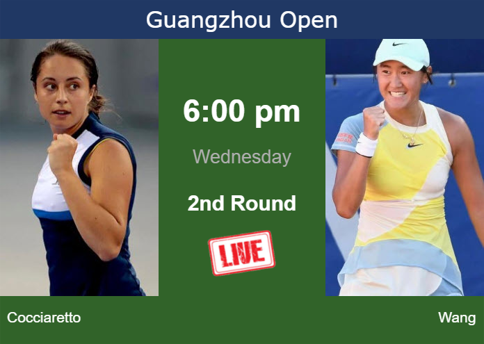 Tuesday Live Streaming Elisabetta Cocciaretto vs Xiyu Wang