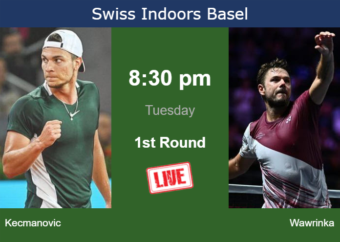 How to watch Kecmanovic vs. Wawrinka on live streaming in Basel on Tuesday Tuesday Live Streaming Miomir Kecmanovic vs Stan Wawrinka