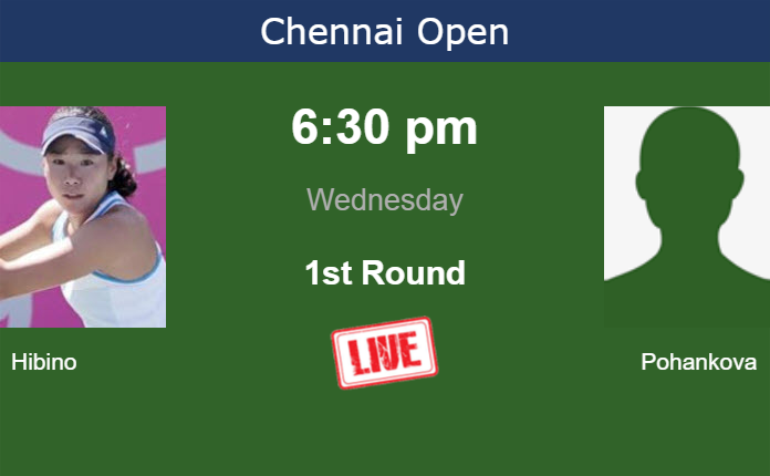 How to watch Hibino vs. Pohankova on live streaming in Chennai on Wednesday Tuesday Live Streaming Nao Hibino vs Mia Pohankova