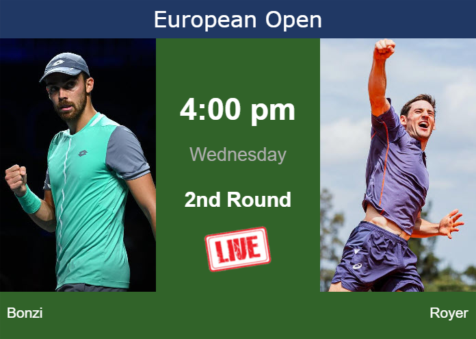 Wednesday Live Streaming Benjamin Bonzi vs Valentin Royer