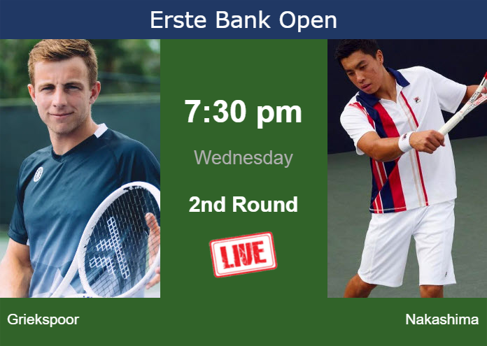 Wednesday Live Streaming Tallon Griekspoor vs Brandon Nakashima