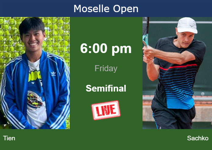 How to watch Tien vs. Sachko on live streaming in Metz on Friday Friday Live Streaming Learner Tien vs Vitaliy Sachko