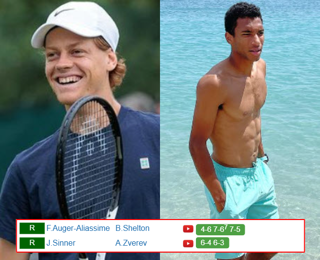 Jannik Sinner Felix Auger-Aliassime who win info