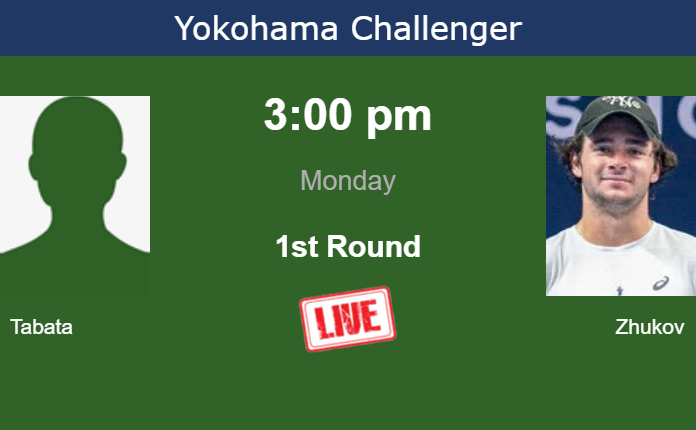 How to watch Tabata vs. Zhukov on live streaming in Yokohama Challenger on Monday Monday Live Streaming Ryo Tabata vs Maxim Zhukov