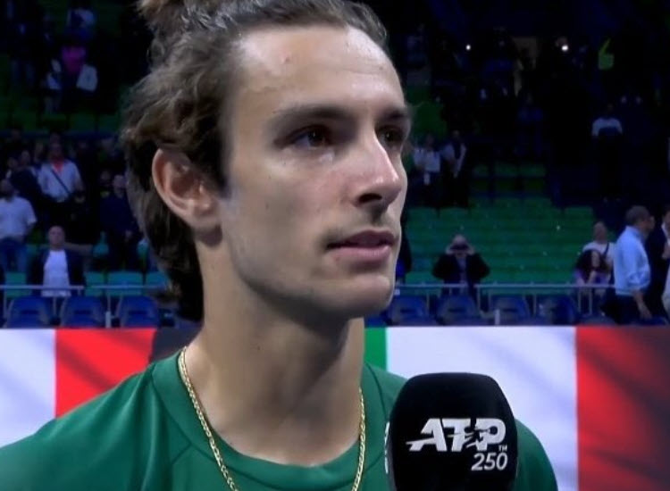 Lorenzo Musetti about facing Djokovic in the Athens ATP 250 final, with a win securing both the title and a coveted spot at the ATP Finals in Turin. Musetti