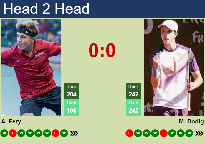 Prediction and head to head Arthur Fery vs. Matej Dodig