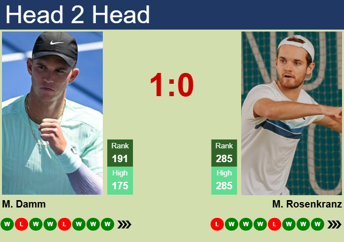 Prediction and head to head Martin Damm vs. Mats Rosenkranz