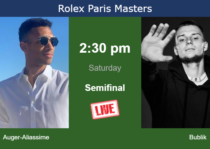 Saturday Live Streaming Felix Auger-Aliassime vs Alexander Bublik