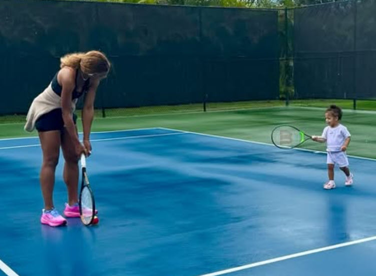 Serena Williams Delighted Fans By Sharing Rare Photos Of Herself Playing Tennis With Her Youngest Daughter, Adira. Serena Williams Delighted Fans By Sharing Rare Photos Of Herself Playing Tennis With Her Youngest Daughter, Adira.