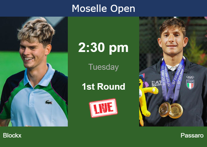 Tuesday Live Streaming Alexander Blockx vs Francesco Passaro